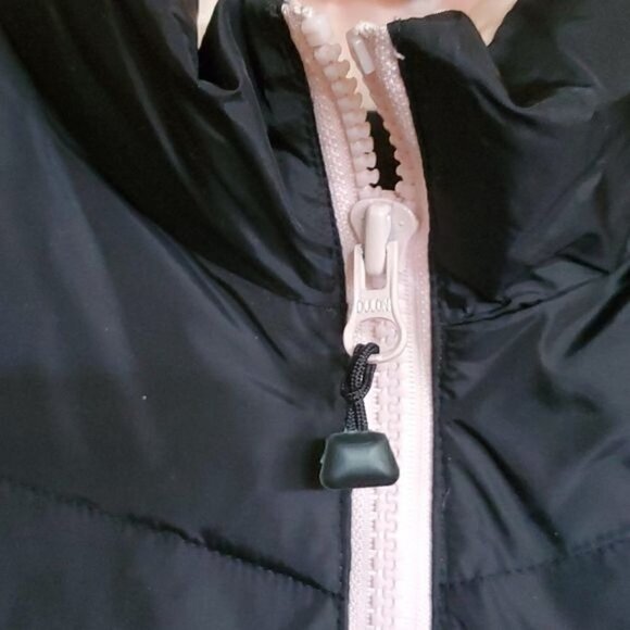 NorthCrest Down Puffer Sz. L Black & Pink Full Zippered Vest w Pockets - Picture 2 of 9